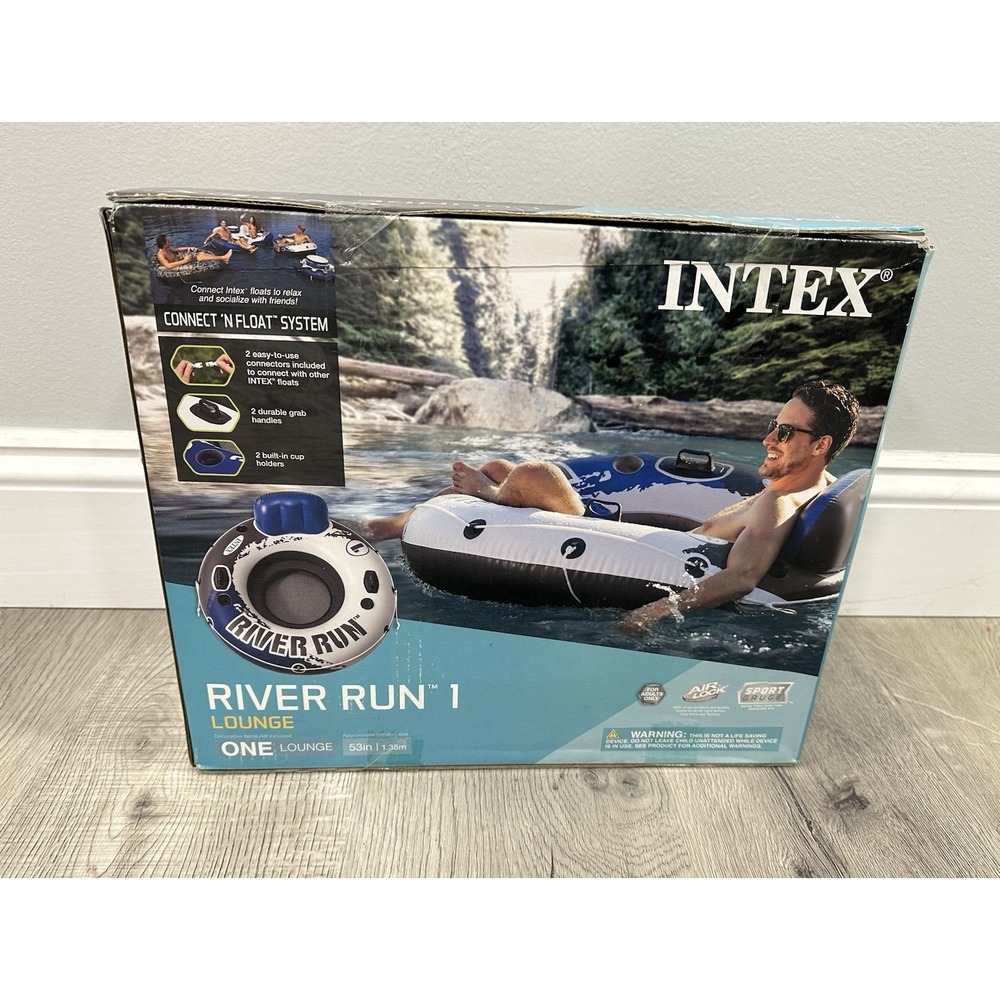 Intex River Run 1 Inflatable Float Lounge Connect N Float System Raft New READ - Picture 6 of 7